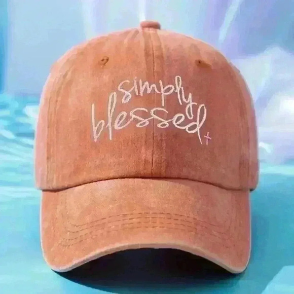 Accessories - Simply Blessed Orange Baseball Hat